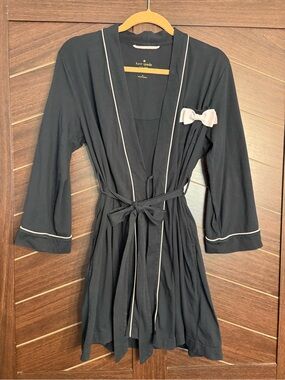 Kate Spade Dream a Little Dream black robe pink bow medium
